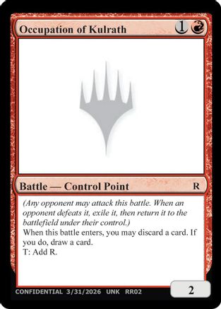 Occupation of Kulrath (UNK-) - Un-Known Event Playtest Cards-1