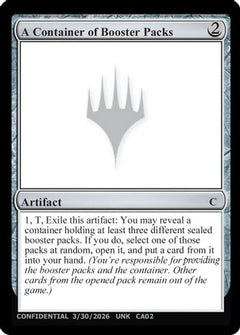 A Container of Booster Packs (UNK-) - Un-Known Event Playtest Cards-1