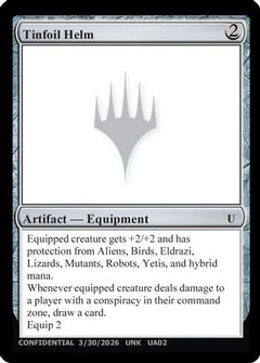 Tinfoil Helm (UNK-) - Un-Known Event Playtest Cards-1