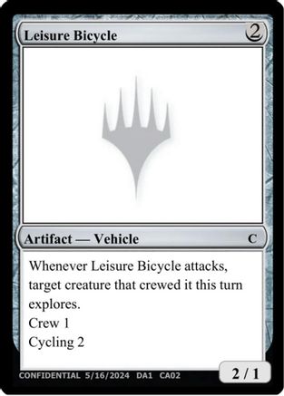 Leisure Bicycle (UNK-) - Un-Known Event Playtest Cards-1
