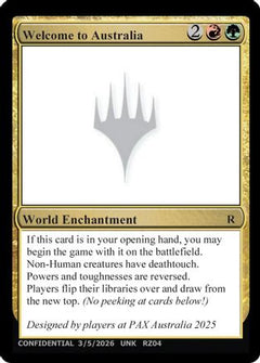 Welcome to Australia (UNK-) - Un-Known Event Playtest Cards-1