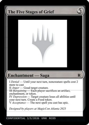 The Five Stages of Grief (UNK-) - Un-Known Event Playtest Cards-1