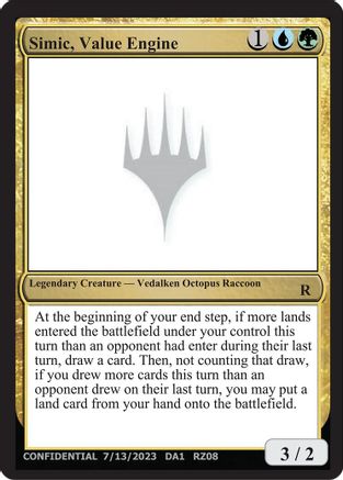 Simic Value Engine (UNK-) - Un-Known Event Playtest Cards-1