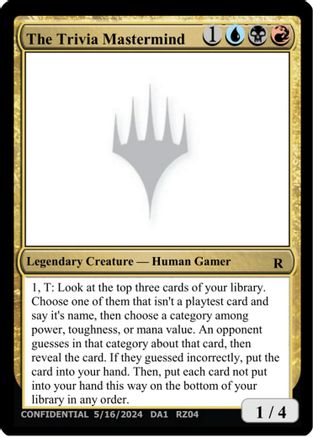 The Trivia Mastermind (UNK-) - Un-Known Event Playtest Cards-1