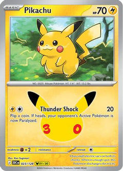 Pikachu 023/128  - Holofoil ME 30th Celebration - None-1