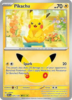 Pikachu 025/128  - Holofoil ME 30th Celebration - None-1