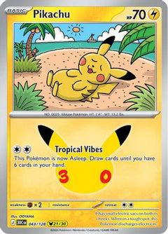 Pikachu 043/128  - Holofoil ME 30th Celebration - None-1