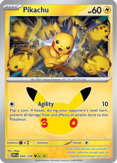 Pikachu 044/128  - Holofoil ME 30th Celebration - None-1