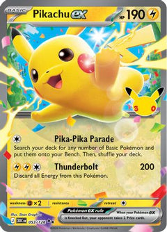 Pikachu ex 053/128  - Holofoil ME 30th Celebration - Double Rare-1