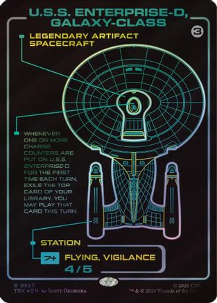 U.S.S. Enterprise-D, Galaxy-Class (Surge Foil) (TRK-557) - Star Trek Foil-1