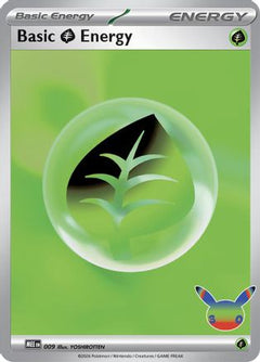 Basic Grass Energy 009  - Holofoil MEE Mega Evolution Energies - Futuristic Rare-1