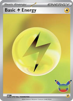 Basic Lightning Energy 012  - Holofoil MEE Mega Evolution Energies - Futuristic Rare-1