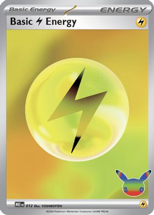 Basic Lightning Energy 012  - Holofoil MEE Mega Evolution Energies - Futuristic Rare-1