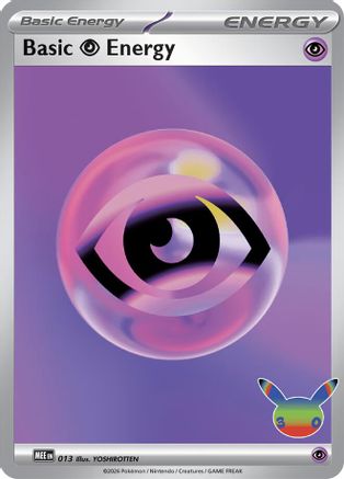 Basic Psychic Energy 013  - Holofoil MEE Mega Evolution Energies - Futuristic Rare-1
