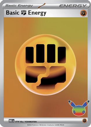 Basic Fighting Energy 014  - Holofoil MEE Mega Evolution Energies - Futuristic Rare-1