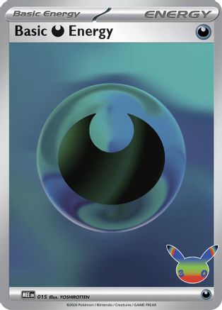 Basic Darkness Energy 015  - Holofoil MEE Mega Evolution Energies - Futuristic Rare-1