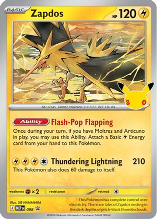 Zapdos 098  - Holofoil ME Mega Evolution Promo - Promo-1