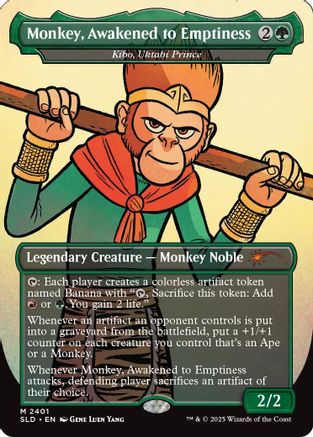Monkey, Awakened to Emptiness - Kibo, Uktabi Prince (SLD-2401) - Secret Lair Drop Series Foil-1