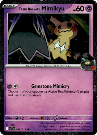 Team Rocket's Mimikyu 097/217  - Holofoil Blister Exclusives - Uncommon-1