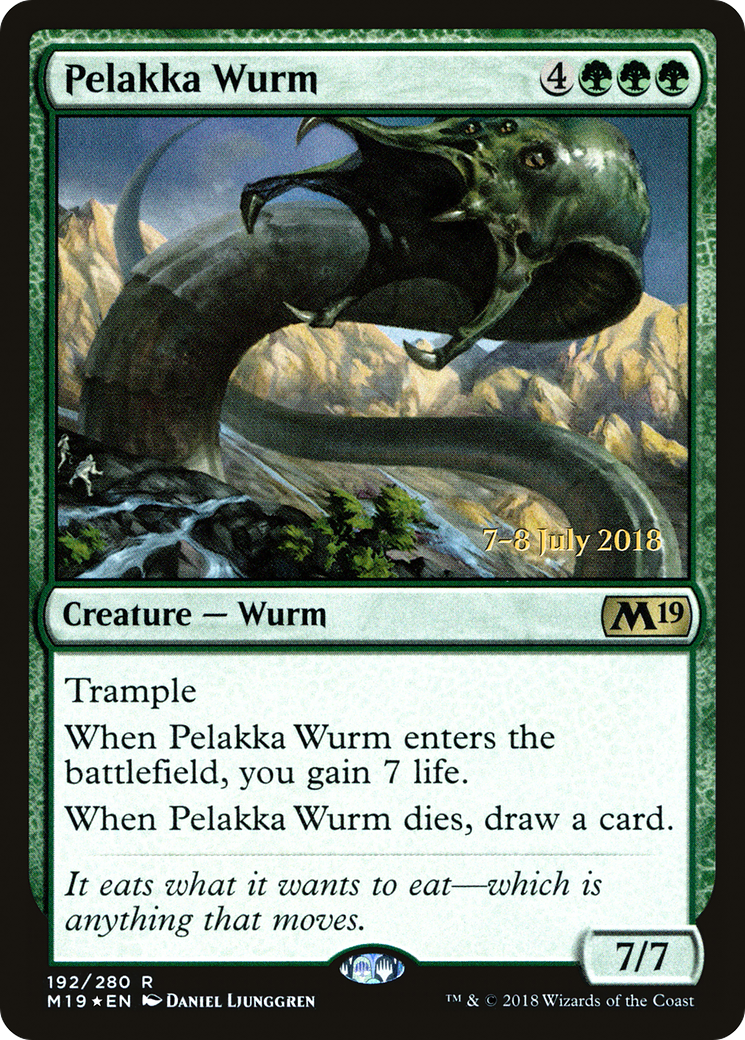 Pelakka Wurm [Core Set 2019 Prerelease Promos]-1