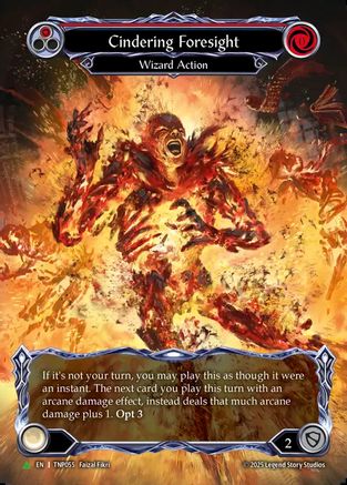 Cindering Foresight (Red) - TNP055 (TNP055) - Flesh and Blood: Promo Cards Cold Foil-1