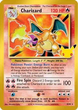 Charizard 004/102  - Holofoil ME 30th Celebration Classic Collection - Classic Collection-1