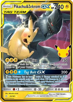 Pikachu & Zekrom GX 033/181  - Holofoil ME 30th Celebration Classic Collection - Classic Collection-1
