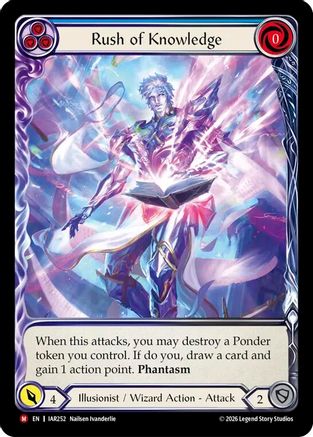 Rush of Knowledge (Extended Art) (IAR252) - Usurp the Shadow Throne Rainbow Foil-1