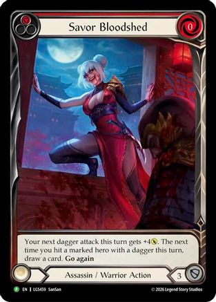 Savor Bloodshed - LGS459 (LGS459) - Flesh and Blood: Promo Cards Cold Foil-1