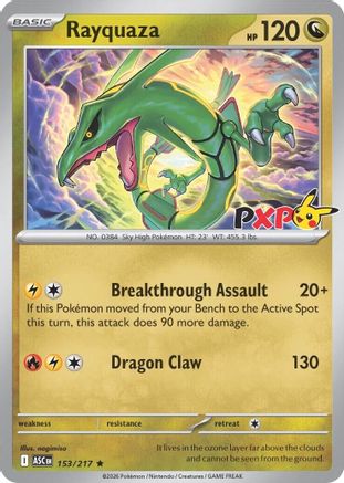Rayquaza 153/217  - Holofoil Miscellaneous Cards & Products - Rare-1