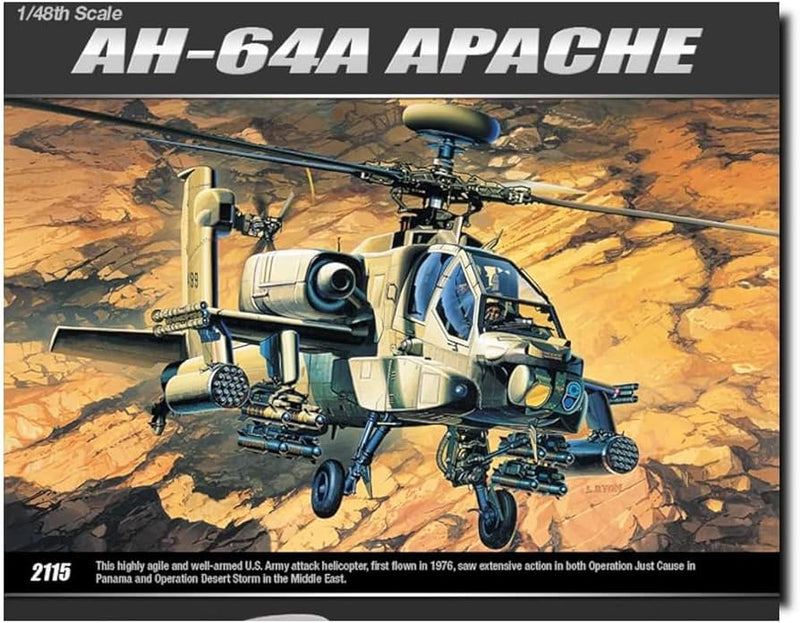 Academy 1/48 AH-64A Apache Plastic Model Kit-1