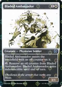 Bladed Ambassador (Showcase Ichor Step-and-Compleat Foil) [Phyrexia: All Will Be One]-1
