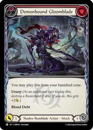 Demonbound Gloomblade (Red) (SBW012) - Silver Age: Usurp the Shadow Throne