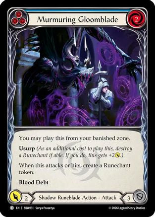 Murmuring Gloomblade (Blue) (SBW031) - Silver Age: Usurp the Shadow Throne-1