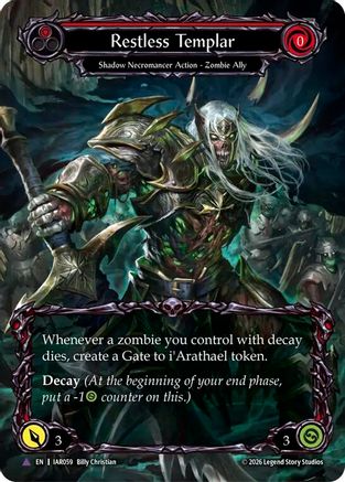 Restless Templar (Marvel) (IAR059) - Usurp the Shadow Throne Cold Foil
