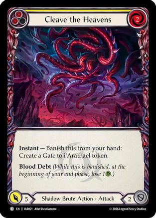 Cleave the Heavens (Yellow) (IAR021) - Usurp the Shadow Throne Rainbow Foil