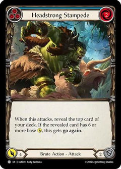 Headstrong Stampede (Blue) (IAR049) - Usurp the Shadow Throne Rainbow Foil-1