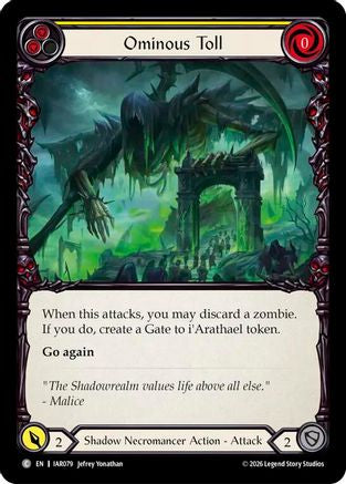 Ominous Toll (Yellow) (IAR079) - Usurp the Shadow Throne-1