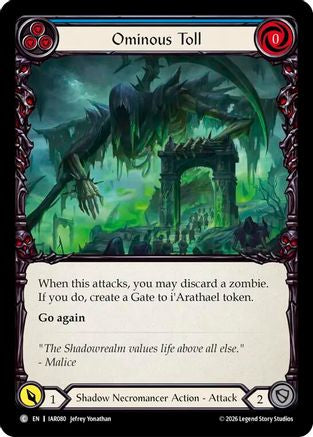 Ominous Toll (Blue) (IAR080) - Usurp the Shadow Throne Rainbow Foil-1