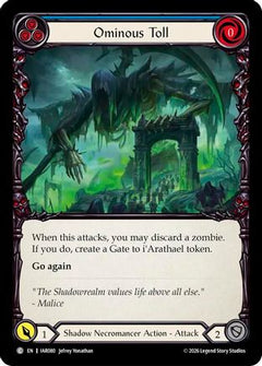 Ominous Toll (Blue) (IAR080) - Usurp the Shadow Throne Rainbow Foil-1