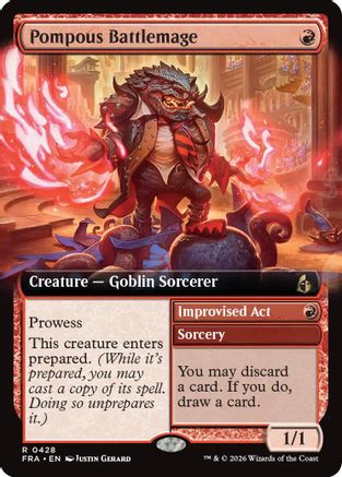 Pompous Battlemage (Extended Art) (FRA-428) - Reality Fracture Foil-1