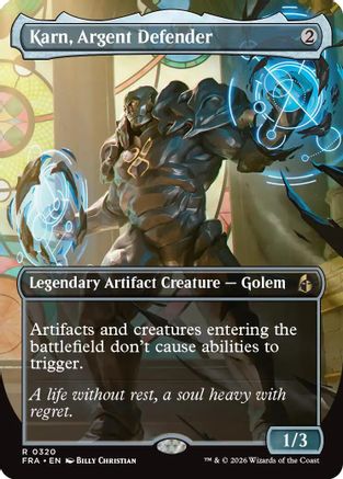 Karn, Argent Defender (Borderless) (FRA-320) - Reality Fracture Foil-1