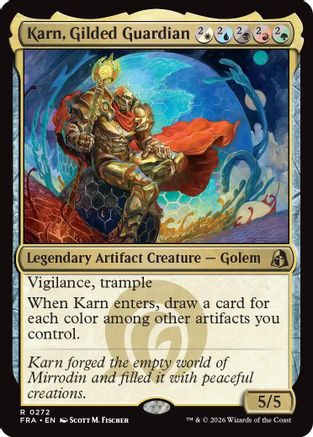 Karn, Gilded Guardian (FRA-272) - Reality Fracture Foil-1