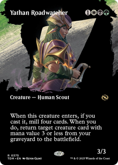 Yathan Roadwatcher (Borderless) (TDM-375) - Tarkir: Dragonstorm: (Showcase) (Borderless) Foil-1