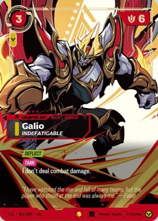 Galio, Indefatigable (T1 Worlds Champion Signature Edition Bundle) (T1S 003/005) - Riftbound Promotional Cards Foil-1