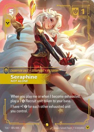 Seraphine, Not Alone (T1 Worlds Champion Player Bundle) (T1A 005/005) - Riftbound Promotional Cards Foil
