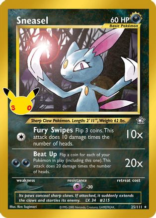 Sneasel 025  - Holofoil ME 30th Celebration Classic Collection - Classic Collection-1