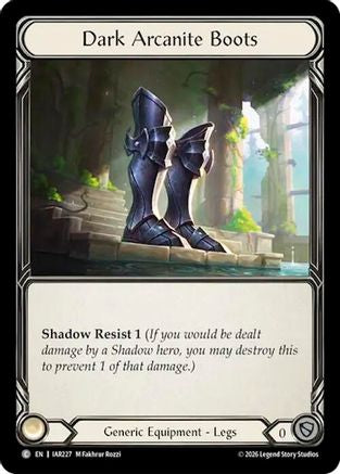 Dark Arcanite Boots (IAR227) - Usurp the Shadow Throne