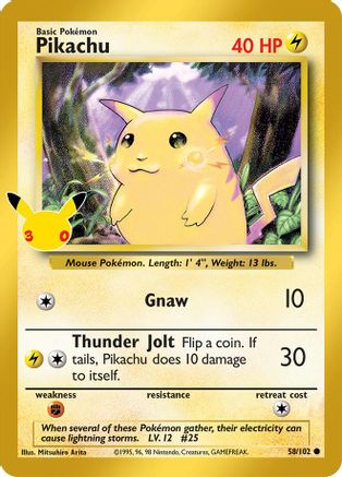 Pikachu 058  - Holofoil ME 30th Celebration Classic Collection - Classic Collection-1