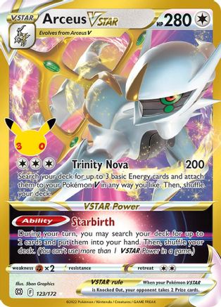 Arceus VSTAR 123  - Holofoil ME 30th Celebration Classic Collection - Classic Collection